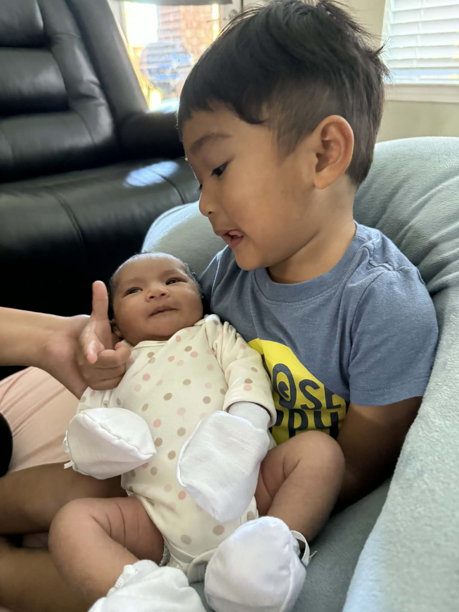 With wife and kids